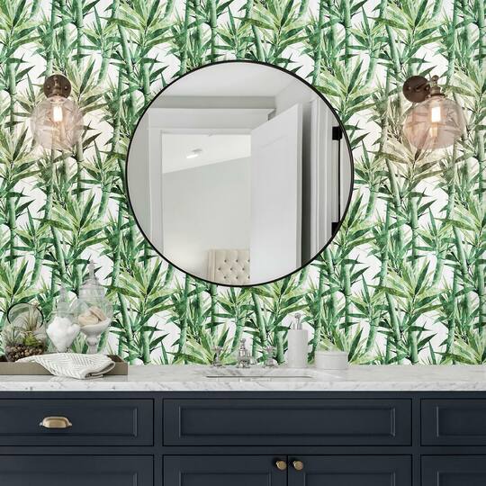 RoomMates Lucky Bamboo Peel & Stick Wallpaper